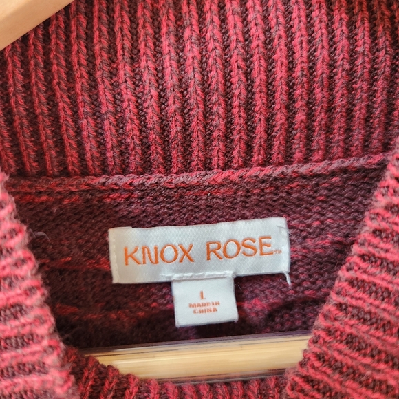 Knox Rose Red Oversized Sweater Turtleneck Women's Large - Picture 4 of 7